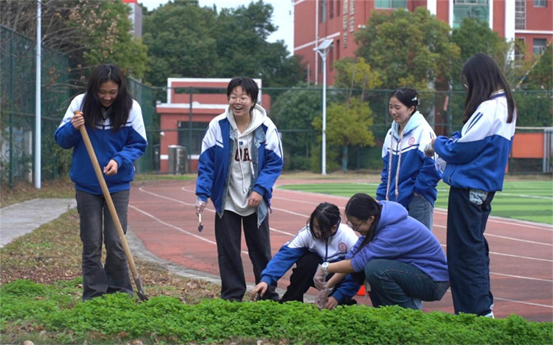 種花添彩，共繪校園新畫卷-我校團委組織植樹